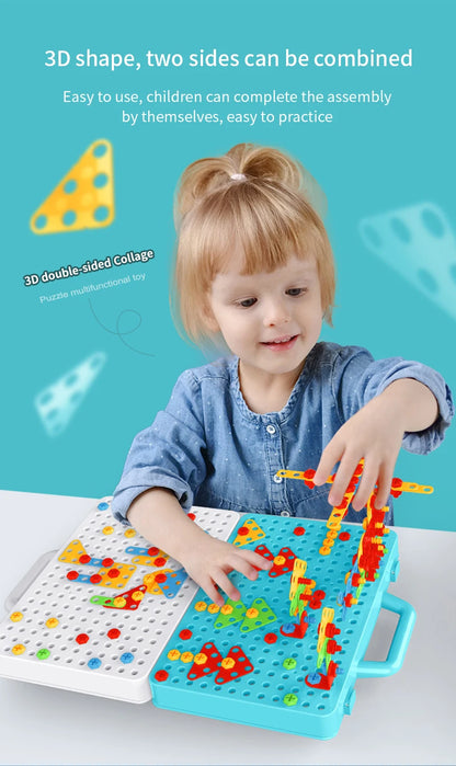 Kids Drill Assembly Pretend Play Puzzle