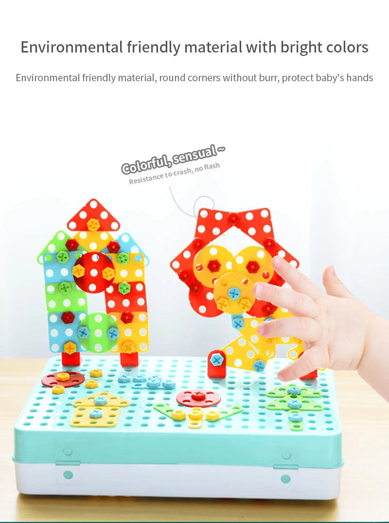 Kids Drill Assembly Pretend Play Puzzle