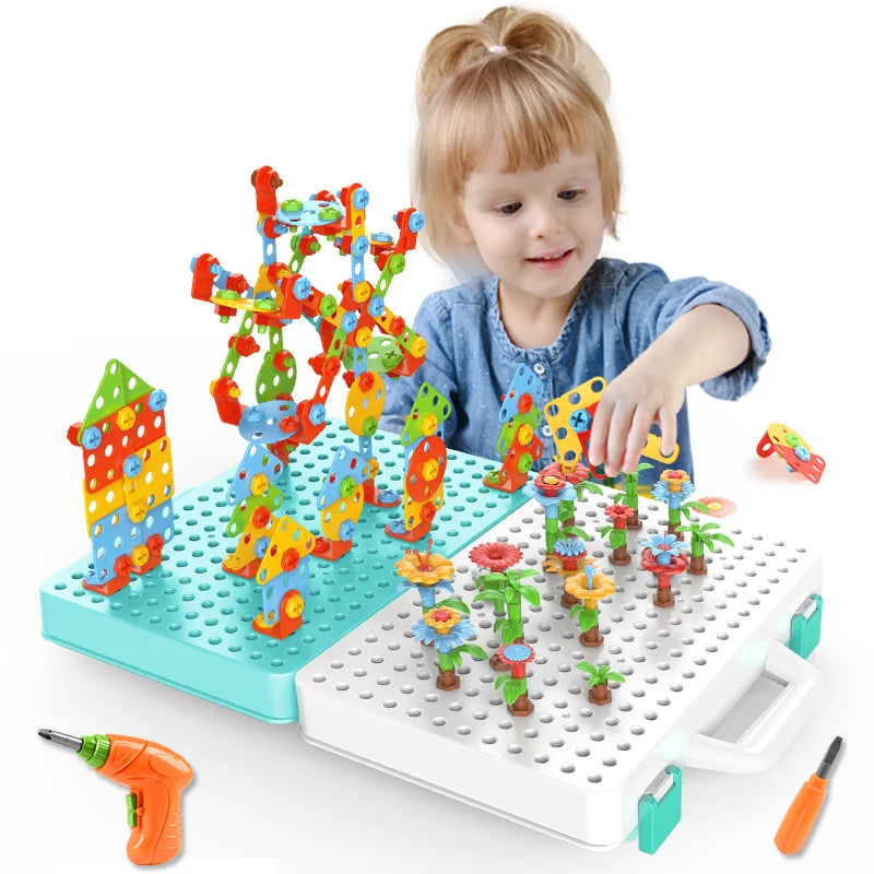 Kids Drill Assembly Pretend Play Puzzle