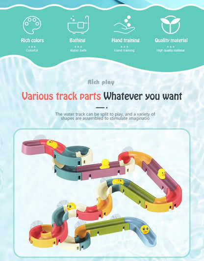 Baby Duck Bath Marble Track Toy Set