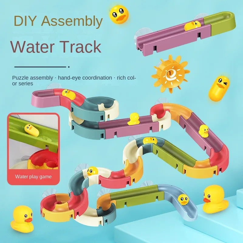 Baby Duck Bath Marble Track Toy Set