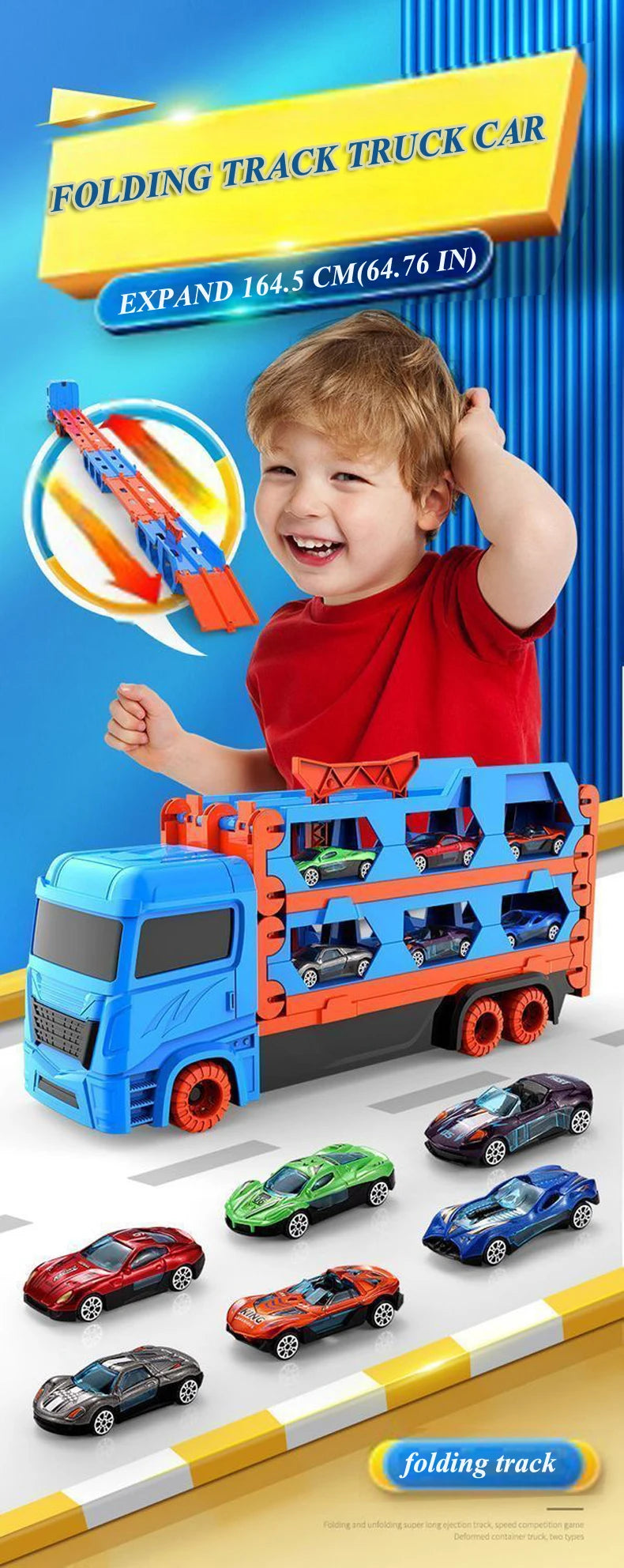 Car Transporter Truck Racing Track Toy