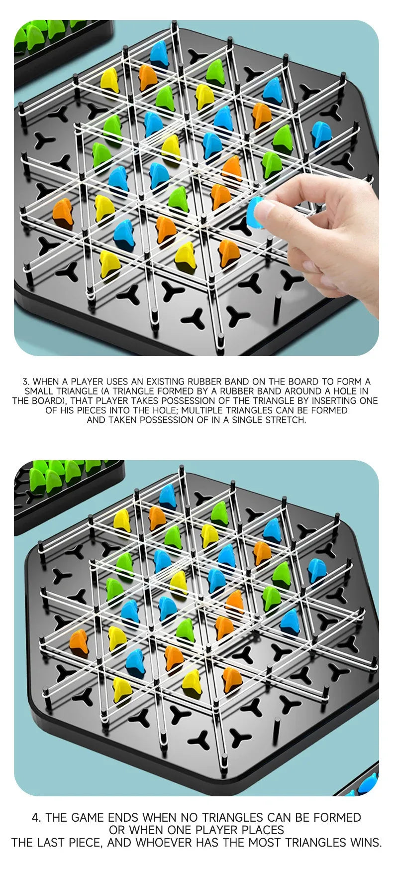 Triangle Chess Strategy Duel Game Set