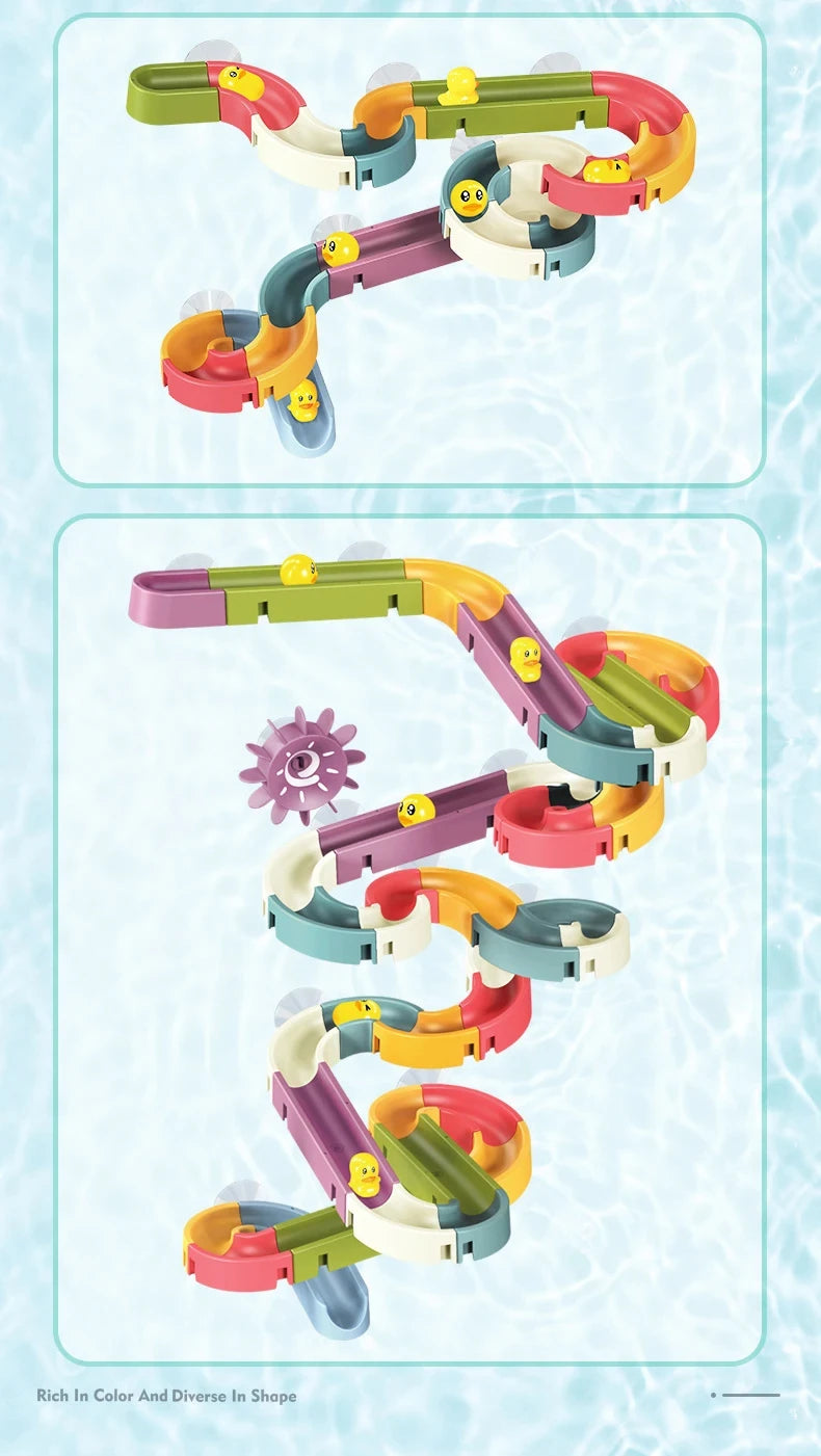 Baby Duck Bath Marble Track Toy Set