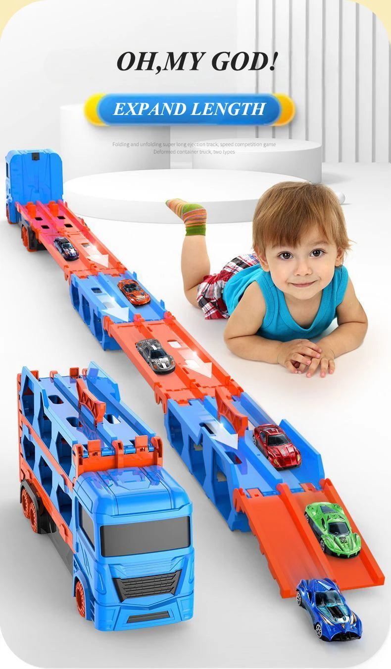 Car Transporter Truck Racing Track Toy